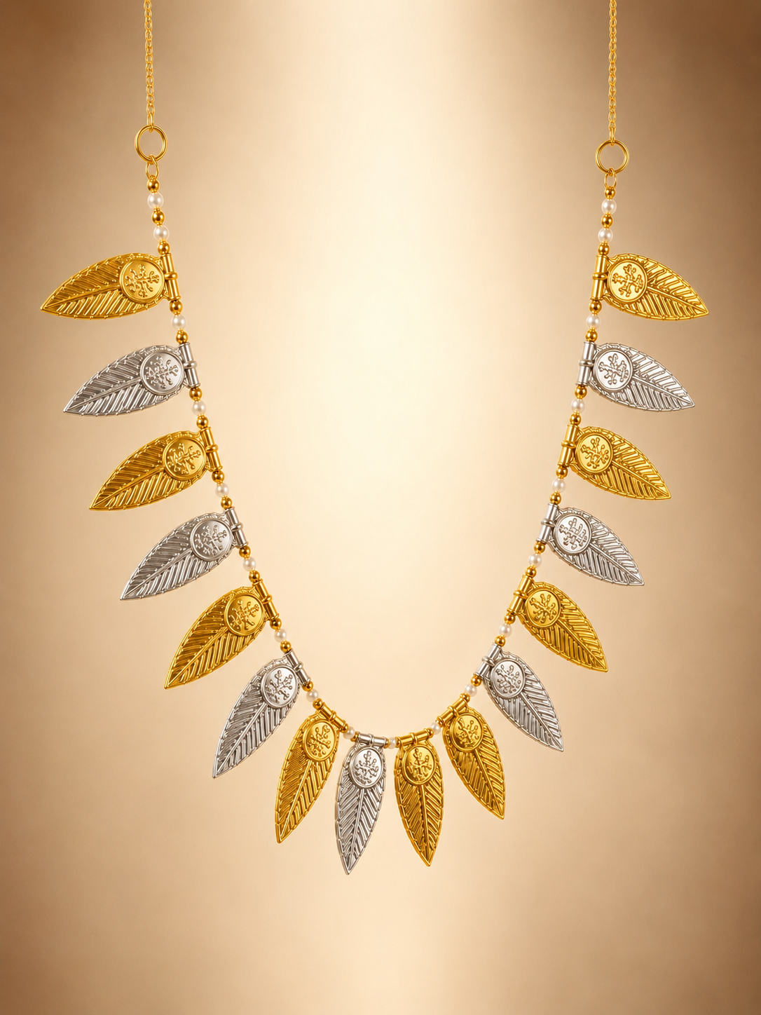 German Silver Entrance Door Mango Leaf Thoranam