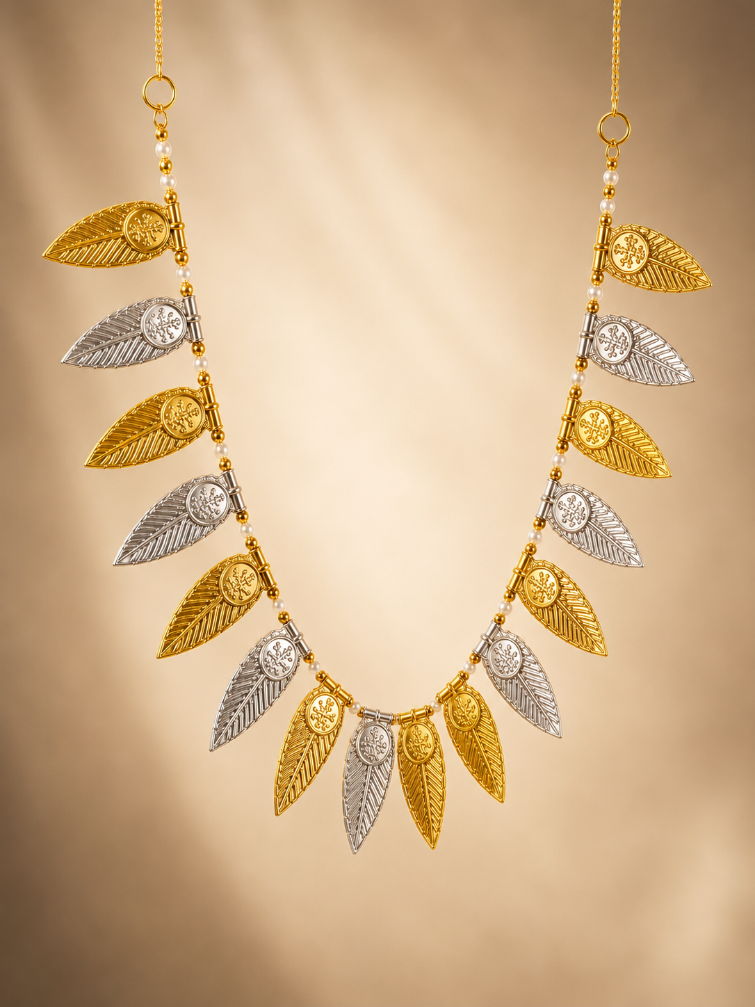 German Silver Entrance Door Mango Leaf Thoranam