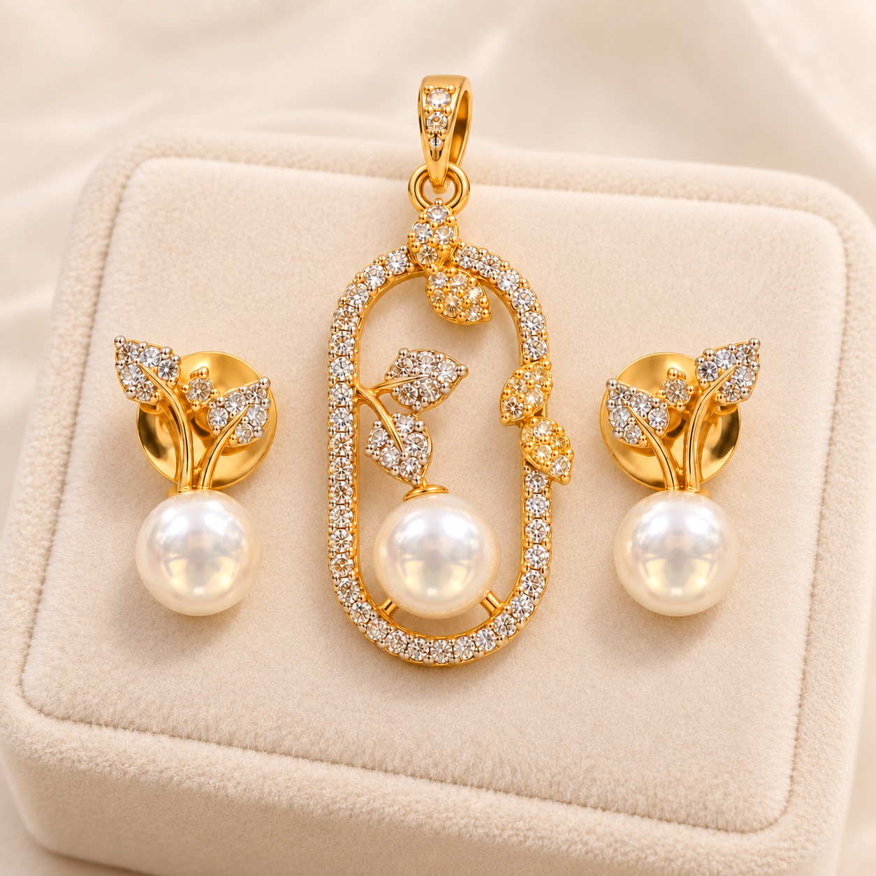 Pearl Pendant Jewellery Set